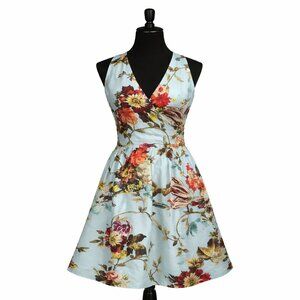 Ted Baker London Light Blue Floral Fit-and-Flare Dress
